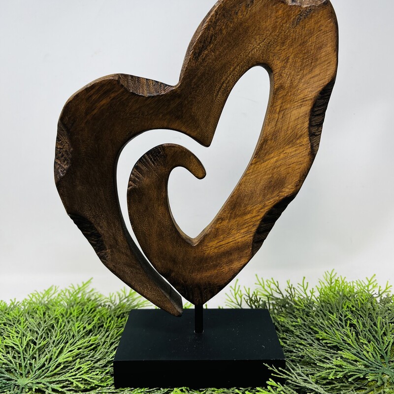 Abstract Wood Heart On St