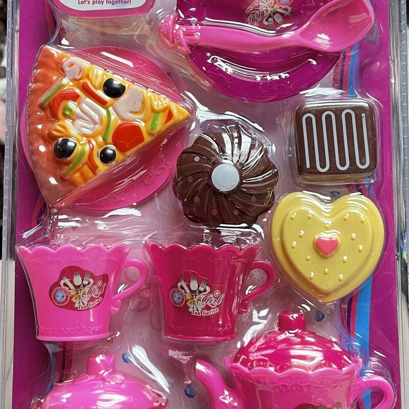 Happy Time Tea Set, Pink, Size: NEW!