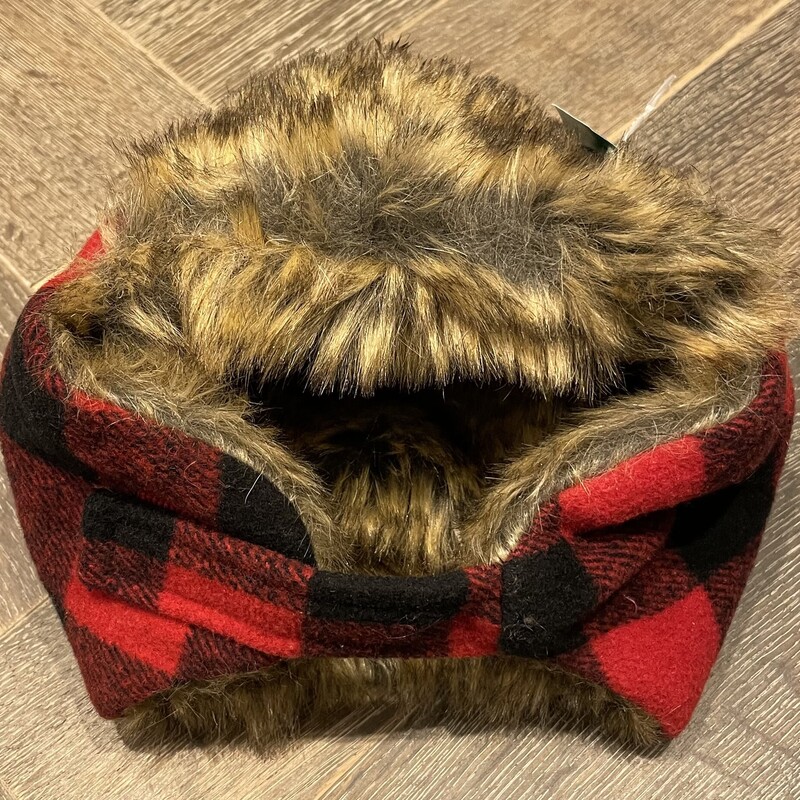 Plaid Lined Hat, Red, Size: Infant