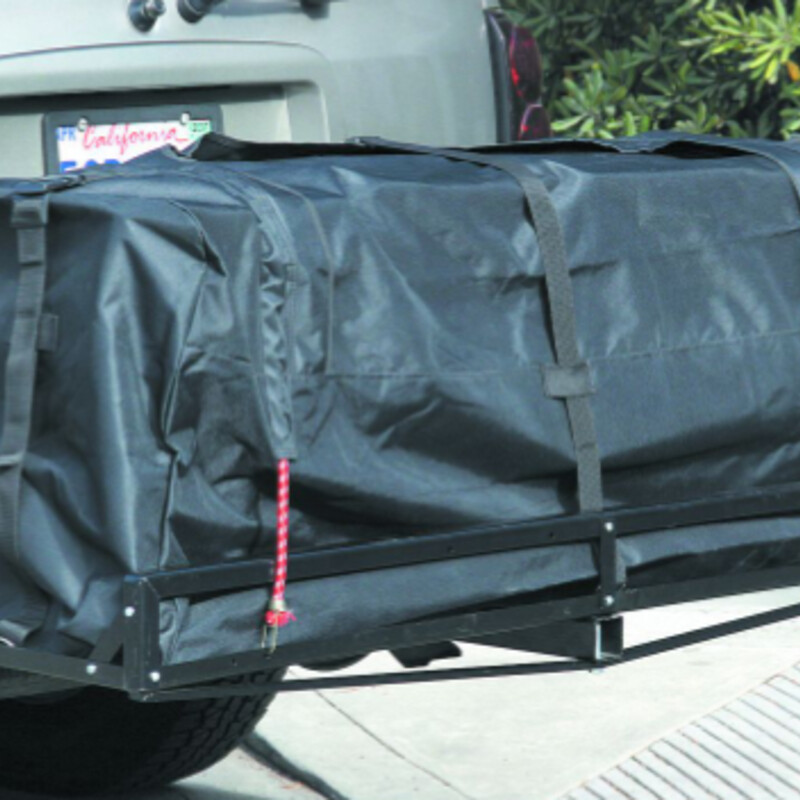 Cargo Carrier Cover, Haul Master NEW
Protect luggage and other items on your hitch-mount cargo carrier from road grit, sun damage and wind with this heavy duty cargo cover. The cover features weather-resistant heavy duty construction and folds up for easy storage. This cargo cover is expandable to fit bigger loads and secures to your cargo carrier with shock cords and quick-disconnect clips.

Protects cargo against road grit, sun and wind
Expandable to fit bigger loads
Folds up for easy storage
Weather resistant heavy duty construction
Secures to carrier with shock cords and quick-disconnect clips
