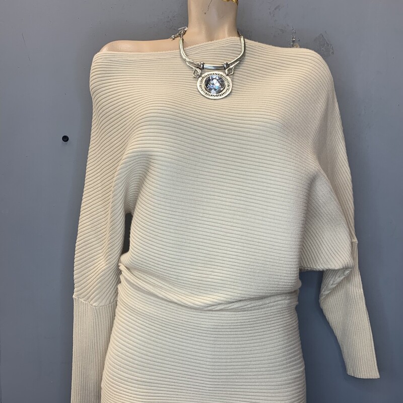 Bailey Ribbed Sweater, Beige, Size: XL