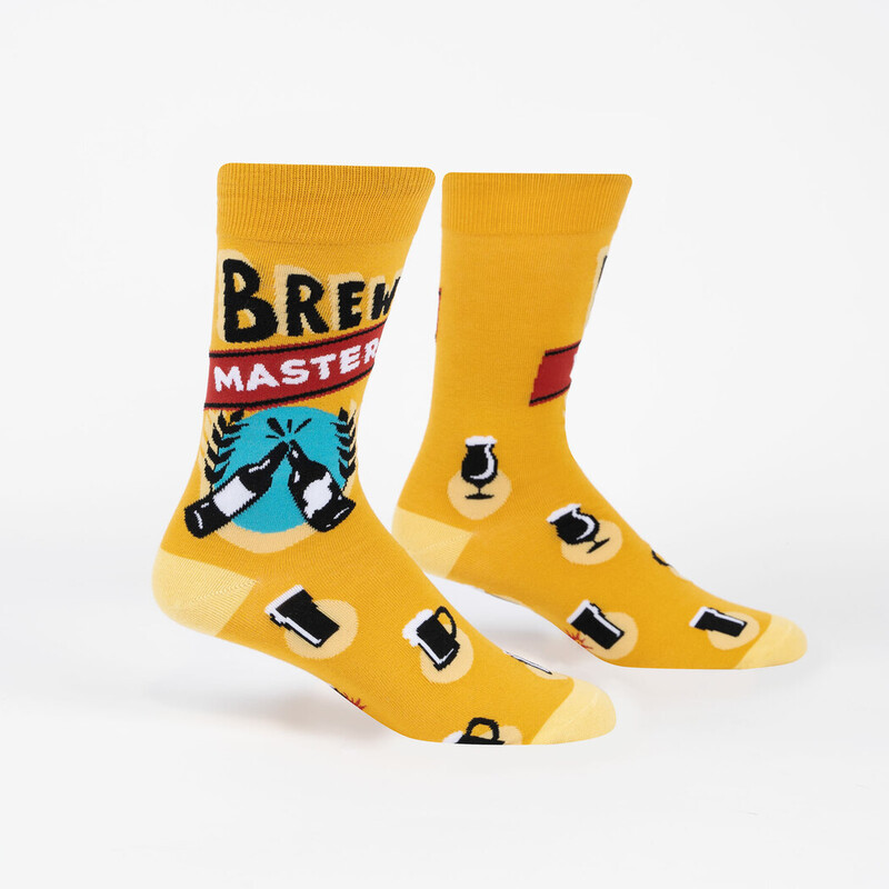 Brewmaster Mens Socks, Yellow, Size: Socks