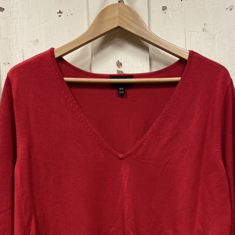 Red V-neck Sweater