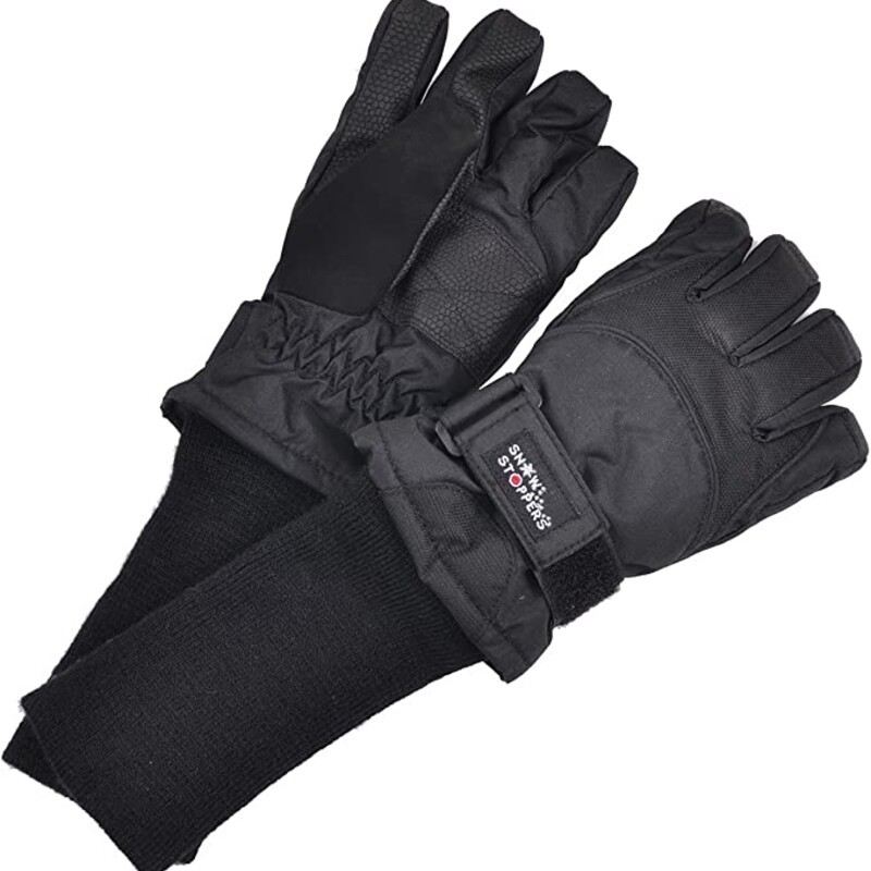 These winter gloves will keep your kid's hands warm and dry in the snow and cold weather all winter. The elegantly simple SnowStoppers long cuff stops the snow from getting in to the wrist between the coat and glove. They have a fully waterproof drypel liner, thinsulate insulation and they don't fall off!