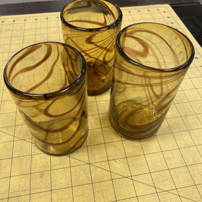 3x Recycled Glass Tumbler