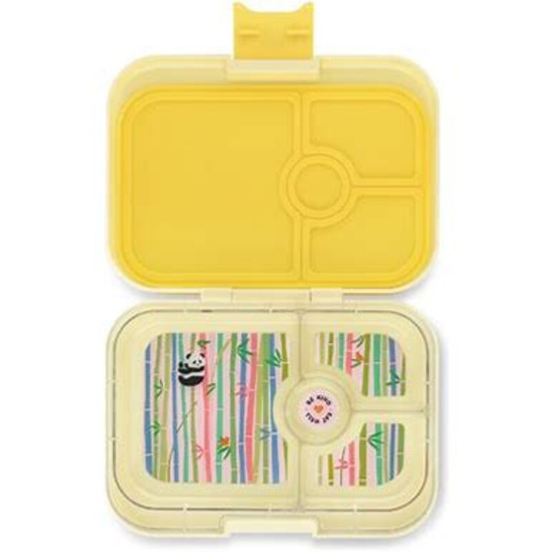 4c Yellow Lunch Box Origi, Sunburst, Size: Bento

Yumbox products are designed and tested by busy parents that cook, clean and prep meals on a daily basis. Its intuitive design features include leakproof lids, compact and lightweight materials, easy to open latches, and rounded edges that make Yumbox easy to clean. Compact and lightweight features mean that Yumbox fits in a standard lunch bags and that small children can use Yumbox independently