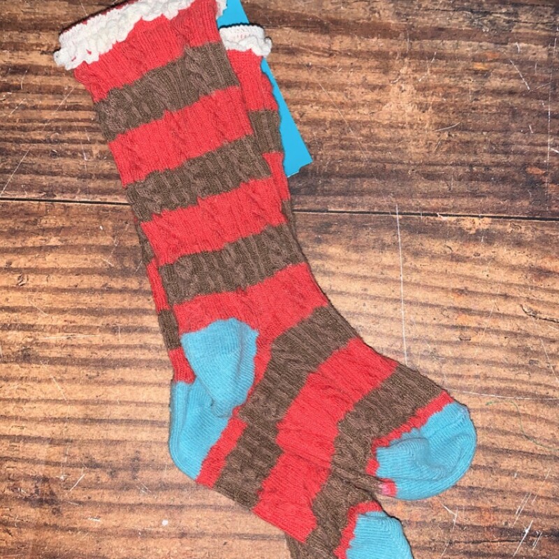 Toddler Socks- Red/brown