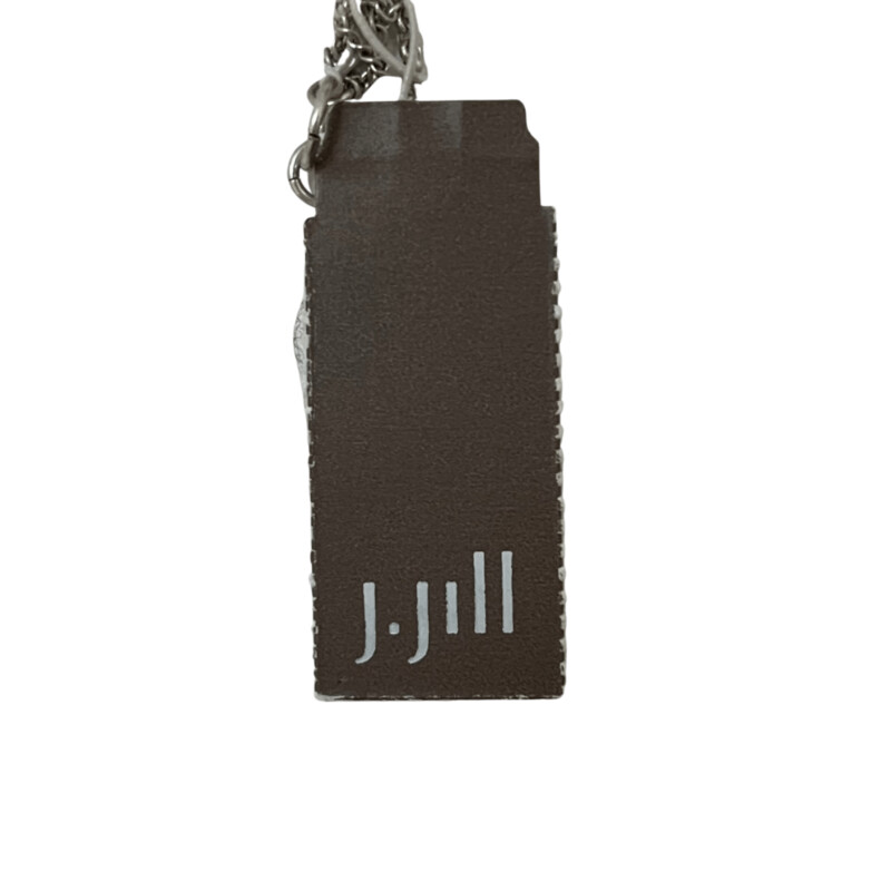 J Jill Snowflake Necklace<br />
Silvertone<br />
Silver and Black<br />
Size: 34
