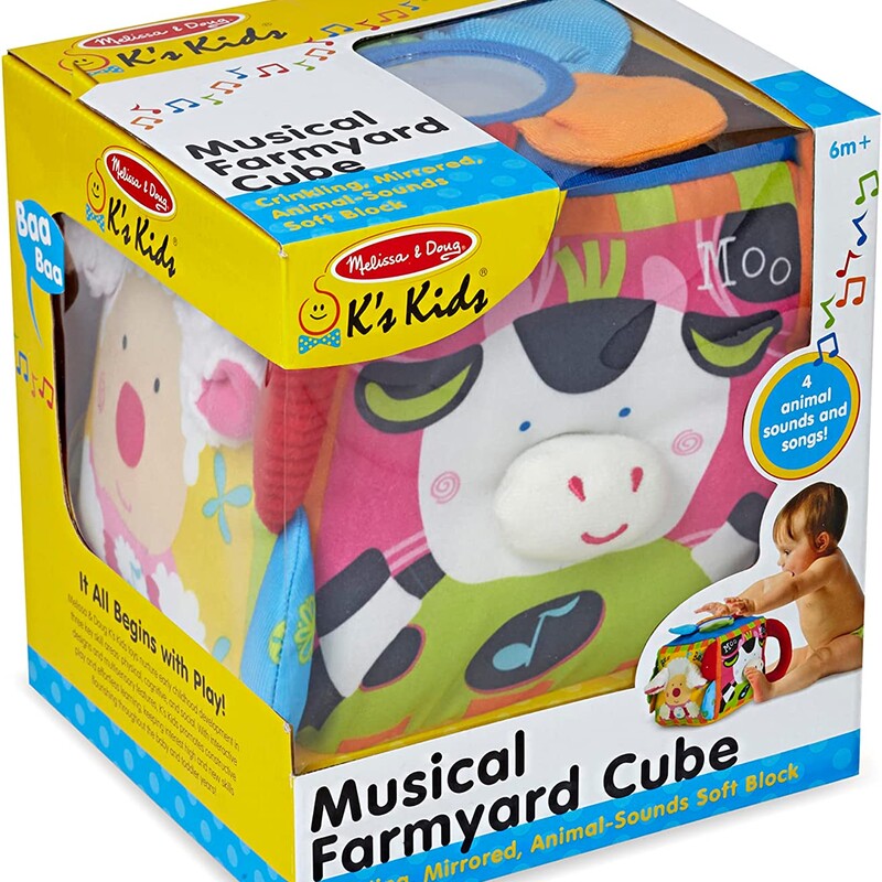 Musical Farmyard Cube, 6m+, Size: Infant