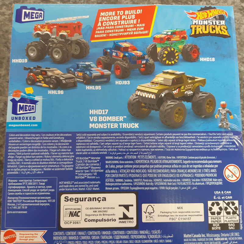 Hot Wheels Monster Truck, 5+, Size: Build