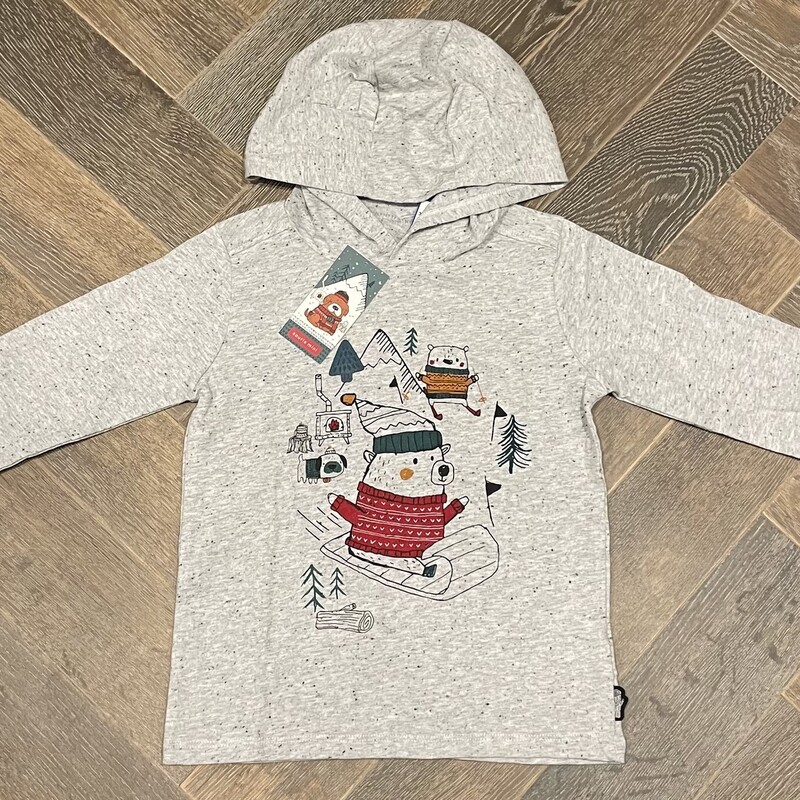 Souris Mini Hooded Shirt, Grey, Size: 2-3Y
New With Tag