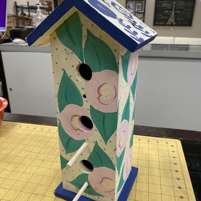 Floral Painted Bird House