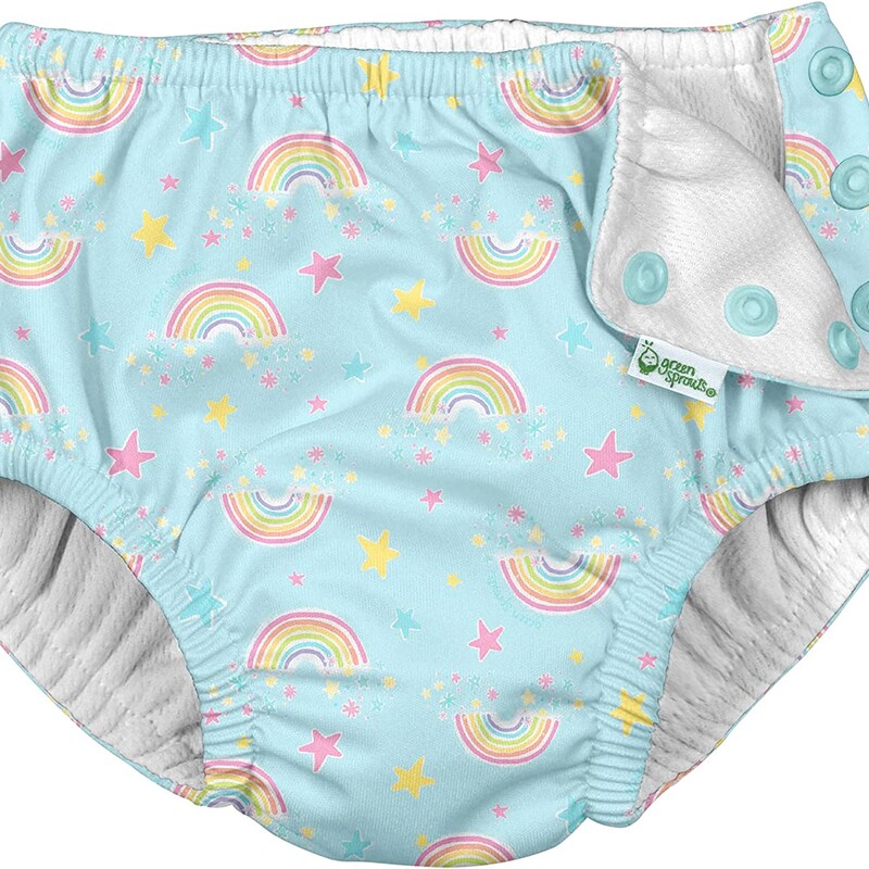 Swim Diaper Rainbows 6m, Blue, Size: Swim Wear