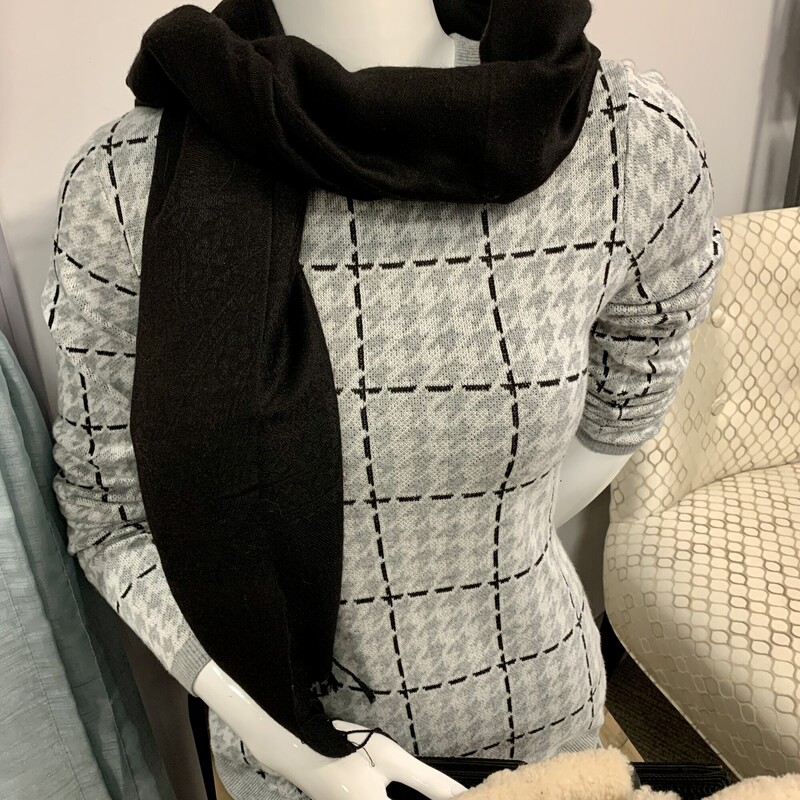 Belle Sweater Cotton Mix,<br />
Colour: Grey Black,<br />
Size: Small