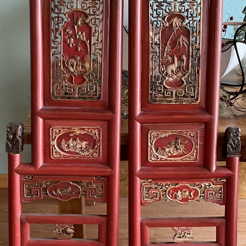 Antique Chinese Bed
4 Piece, Wedding, Red
14in(W) 60.5in(H)