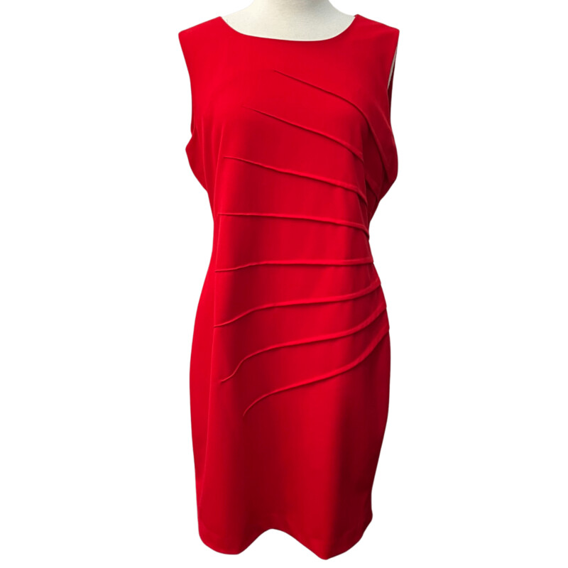 NEW Calvin Klein Sleeveless Dress
Ruched Detail
Red
Size: 12 Petite