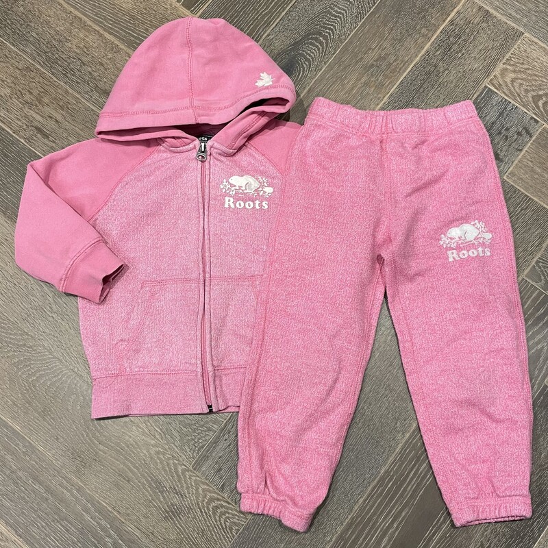 Roots Sweat  Set, Pink, Size: 3Y