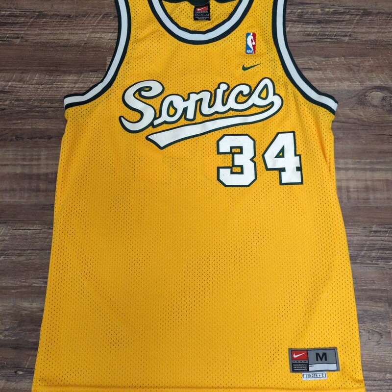 NBA Sonics 34 Allen, Yellow, Size: Adult M