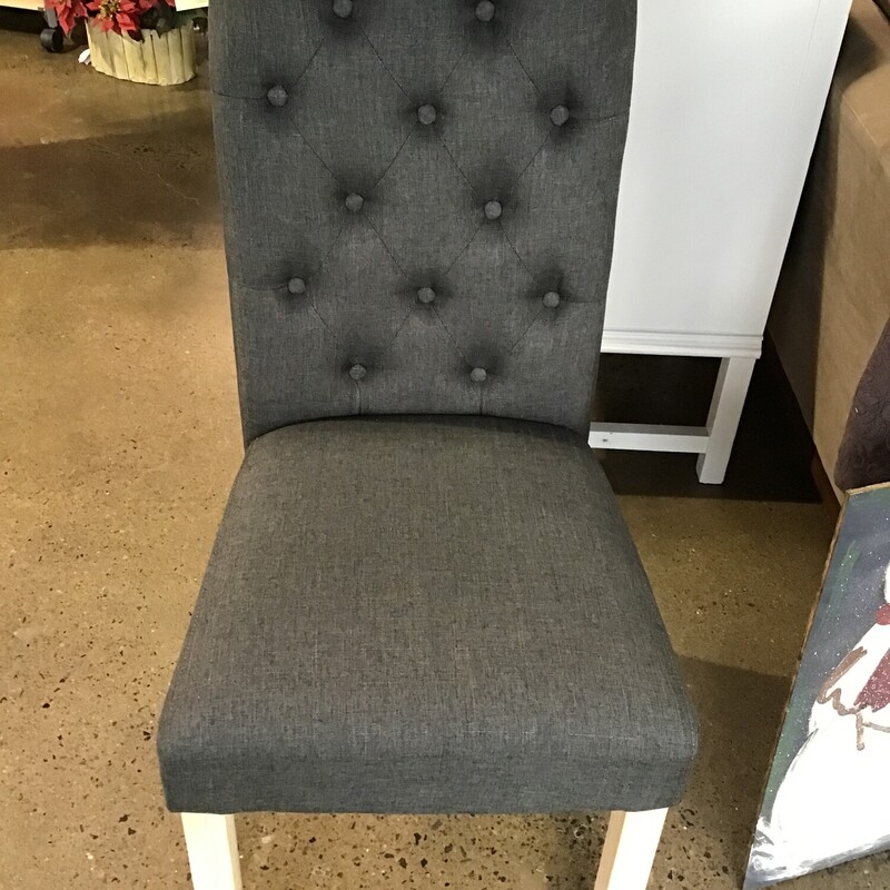 Dark Grey Upholstery
Light Wood Legs
Tufted Back
Excellent Condition!

Matches #157114

19 x 23 x 40