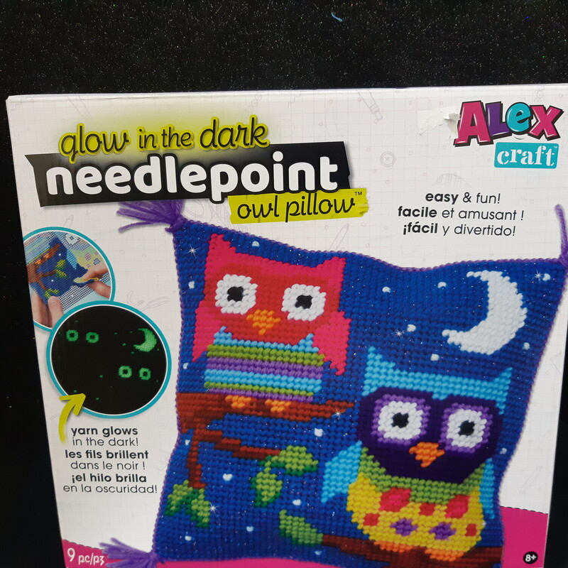 Needlepoint Owl Pillow, 8+, Size: Create