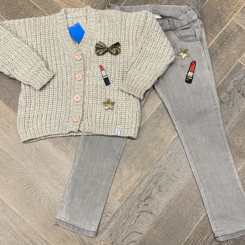 Knit Sweater & Jeans Set