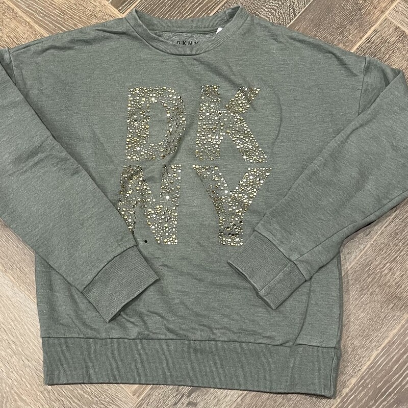 DKNY Sweatshirt, Green, Size: 8-10Y