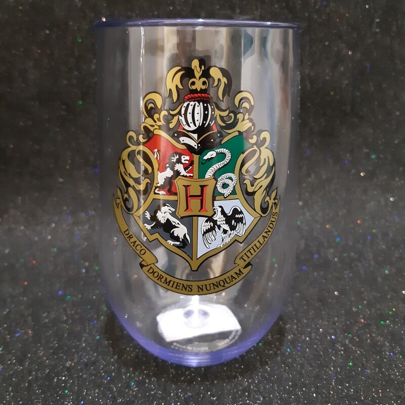 Hogwarts Crest Wine Cup, Clear, Size: Tableware