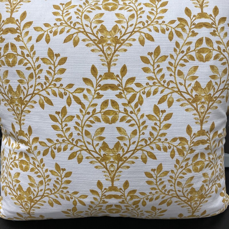 Lacourte Cotton Print Pillow, Yellow & Off White, Size: 20x20 Inch
Stripe Print on Back Side