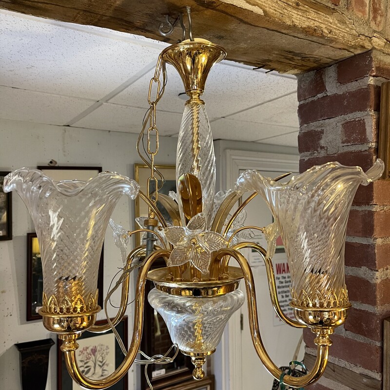 Gold Leaf Chandelier
