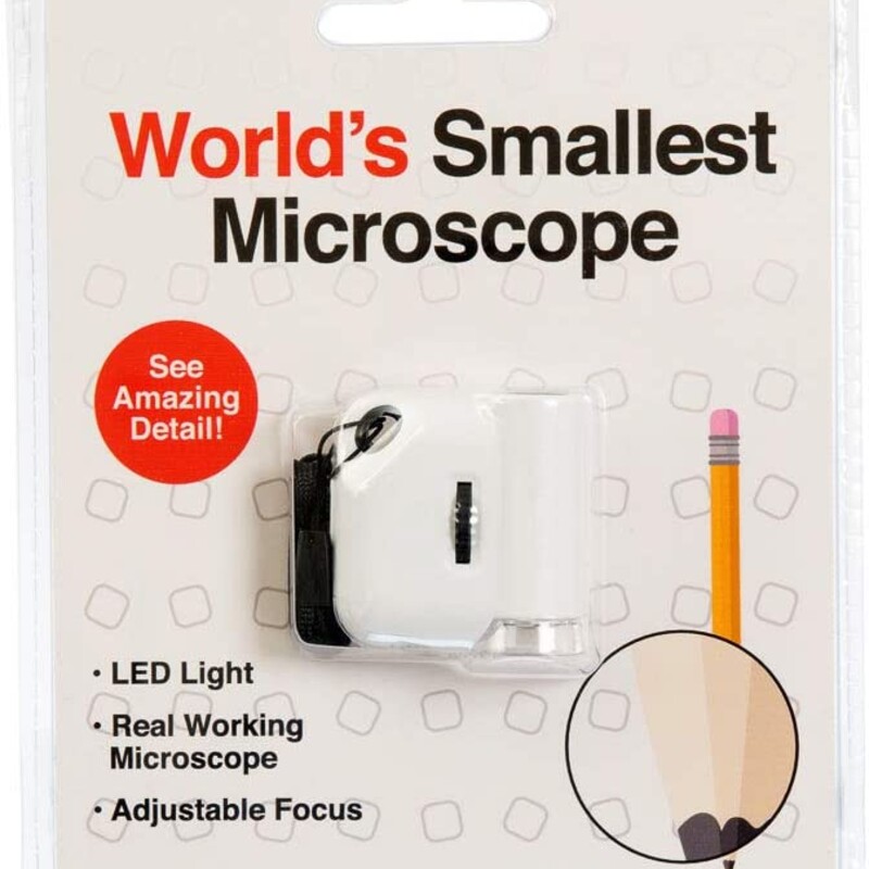 Worlds Smallest Working Microscope
-Led light
-Real working
-Adjustable focus
