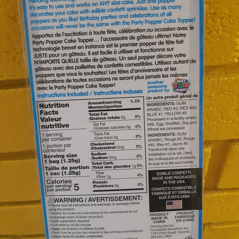 PartyPopper Edible Confet, Blue, Size: Party Supp