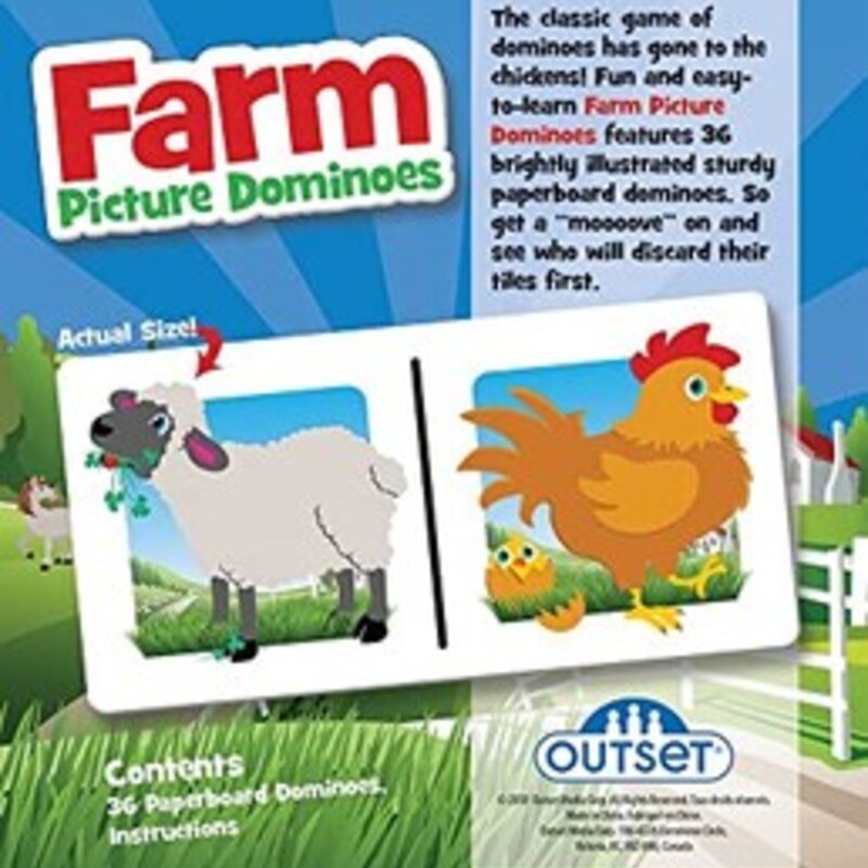 Farm Picture Dominoes, Ages 3+, Size: Game