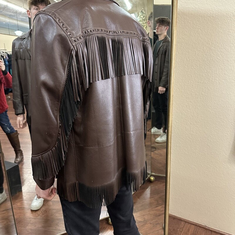 Custom made deerskin leather fringe jacket. Excellent condition.