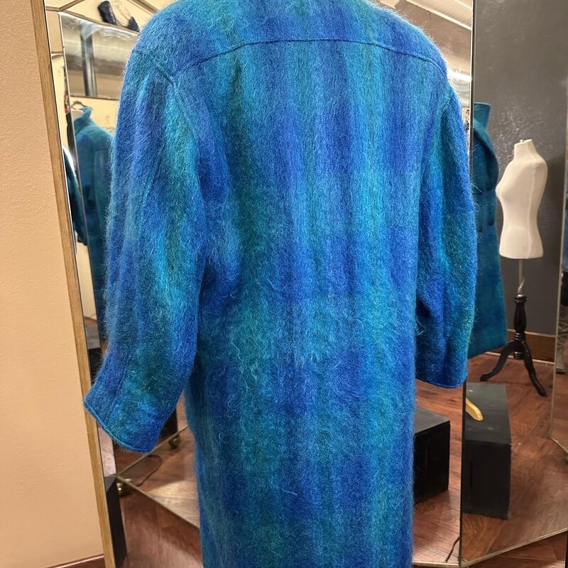 Paul Levy Designs Mohair, Teal, Size: X Large