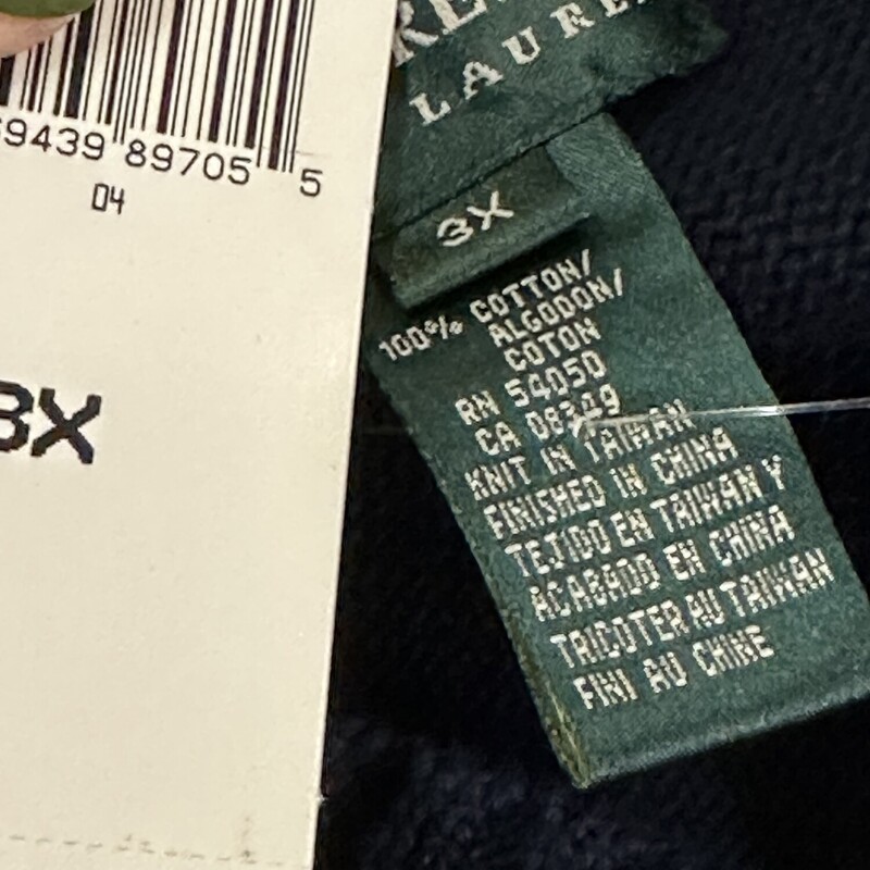 NEW Ralph Lauren Sweater, Navy, Size: 3X