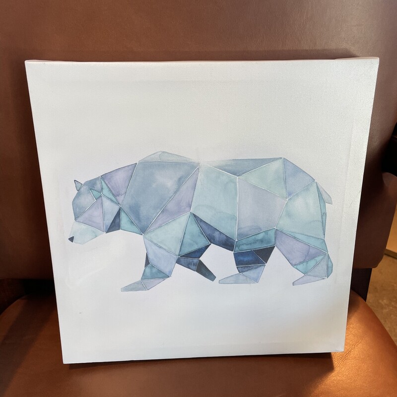 Geometric Bear On Canvas
