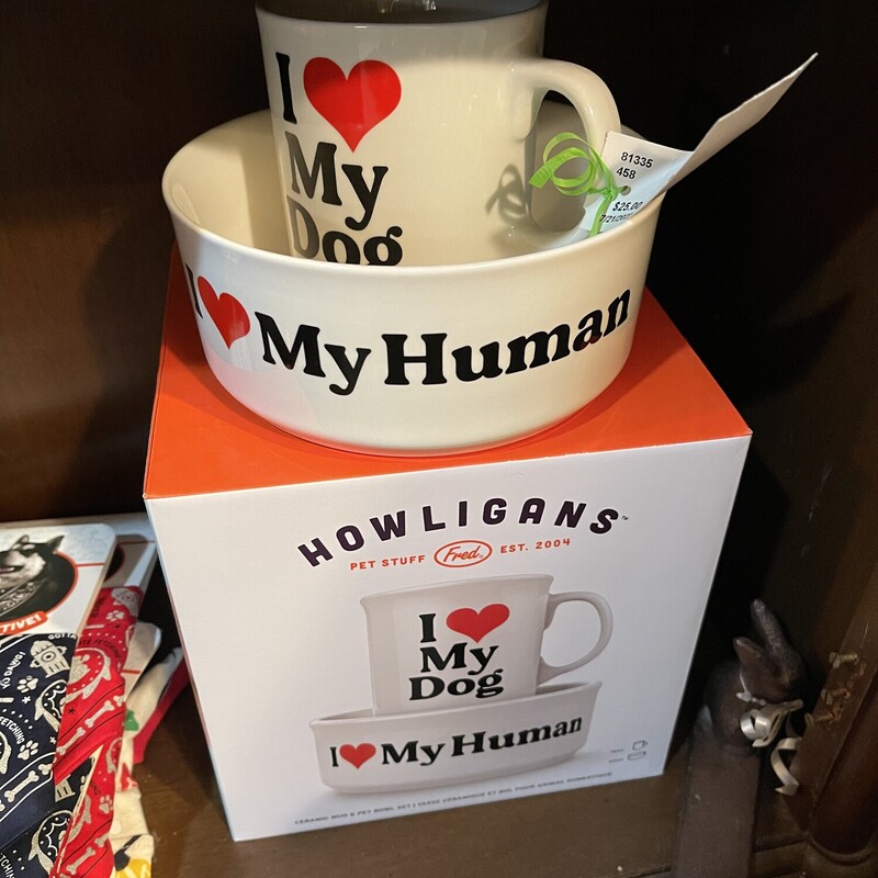 Dog Mug/Bowl Set, None, Size: None