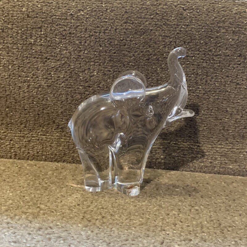 Murano Glass Elephant
Size: 5 3/4 in tall
V Nason C Murano heavy glass elephant.  No chips or cracks.  Great additon to any collection