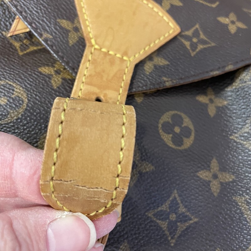 Sale!! was $1109.99 NOW $887.99

Louis Vuitton Canvas Montsouris Backpack As Is, Brown LV Logo Coated Canvas with Brown Canvas Lining, Fabric and Leather Straps, Leather Bottom with Water Stains and Cracks Along the Bottom and Sides, Leather Drawstring Opening (Some Wear, Cracking, and Water Stains on Piping) and Leather Piping and a Flap Cover (Stains on Fabric Under the Flap) with Leather Buckle Closure (Water Stains on Leather), Inside Pocket with Leather Opening, Gold Hardware with Some Tarnishing/Scraches

Size: Length: 12.2 inches, Heighth: 15.4 inches, Depth: 5.1 inches

*Additional shipping and insurance rates will apply. A separate invoice will be sent due to the value of this item.