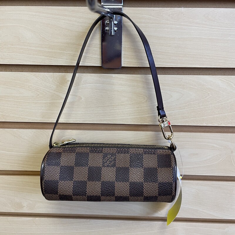 Sale!! was $499.99 NOW $399.99<br />
<br />
Louis Vuitton Mini Papillion, Damier, Brown Coated Canvas Check Pattern with a Rust Leather Lining, Brown Leather Strap, Gold Hardware, Zippered Closure<br />
<br />
Size: Length: 6 inches, Depth: 2.25 inches, Strap Drop: 5.5 inches<br />
<br />
*Additional shipping and insurance rates will apply. A separate invoice will be sent due to the value of this item.