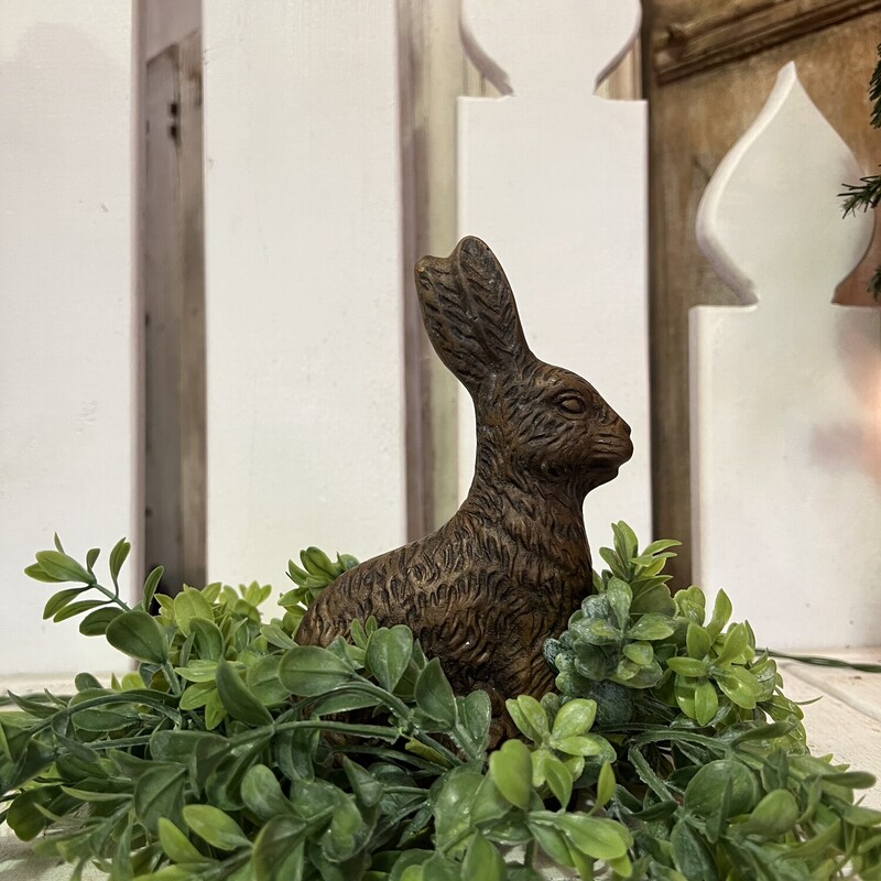 Adorable Chocolate Bunny is the perfect addition to your Easter decor. Bunny is made of resin and is double sided and has the appearance of a real chocolate bunny. Measures 8 inches in height