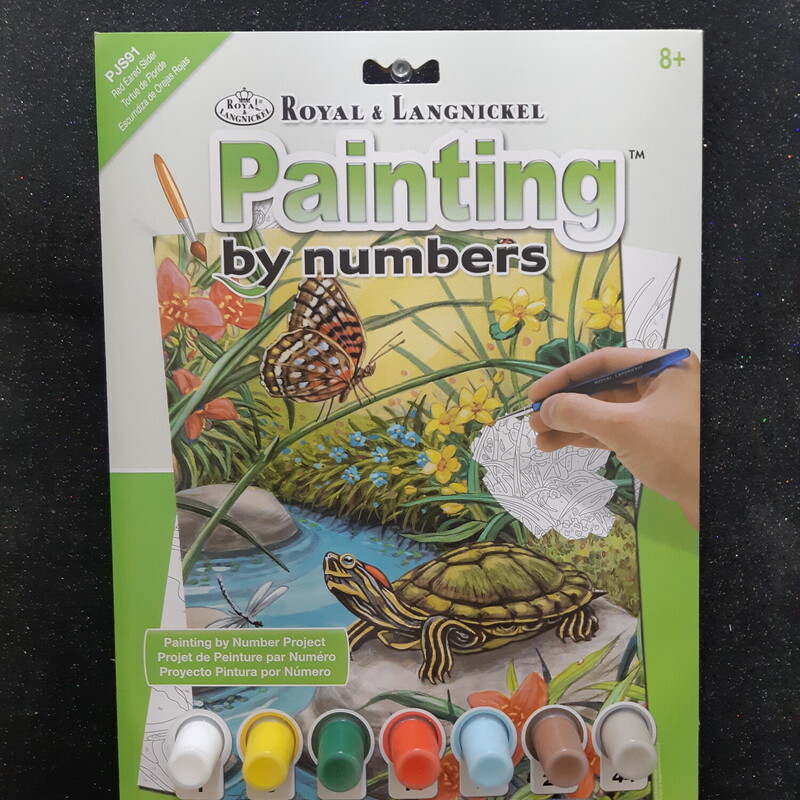 Red Eared Slider Paint By Numbers
Kids love learning to paint with our Painting By Numbers Junior! This user-friendly set is the perfect introduction to painting for any budding artist. The set comes with all the supplies needed to complete the project.

Includes:

7 Acrylic Paint Pots
1 8.75 x 11.75 Preprinted Painting Board
1 Preprinted Practice Sheet
1 Paint Brush