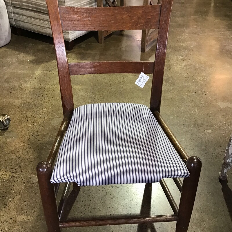 Wooden Chair W/blue Strip