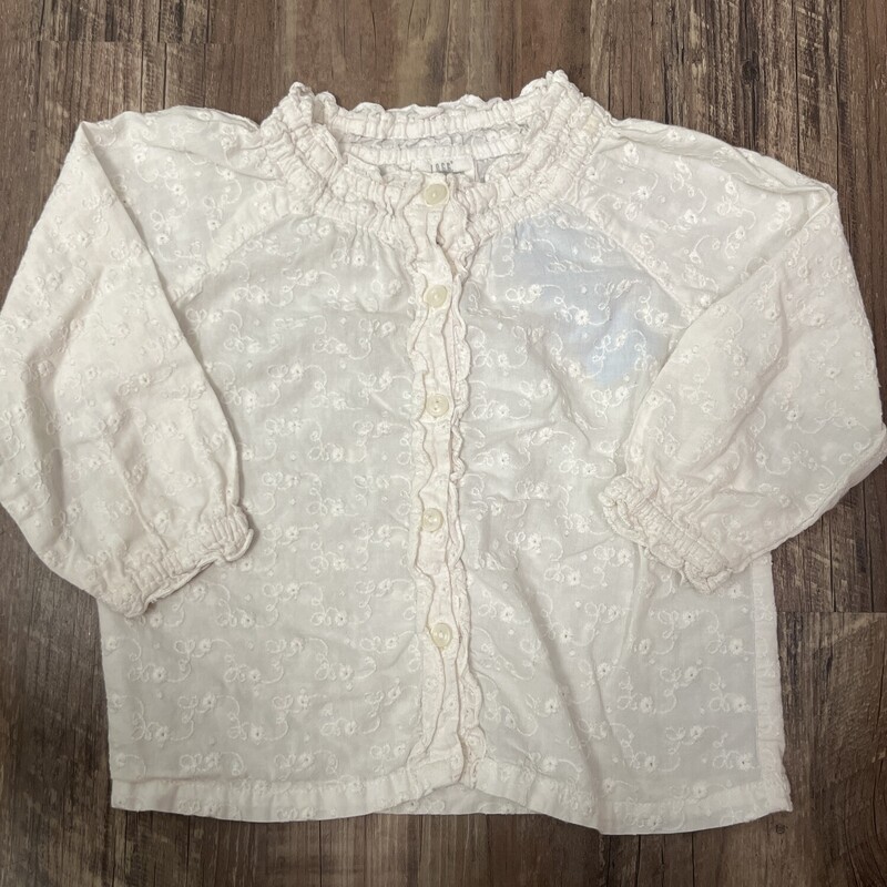 LOGG Lace Button Up, Cream, Size: Toddler 2t