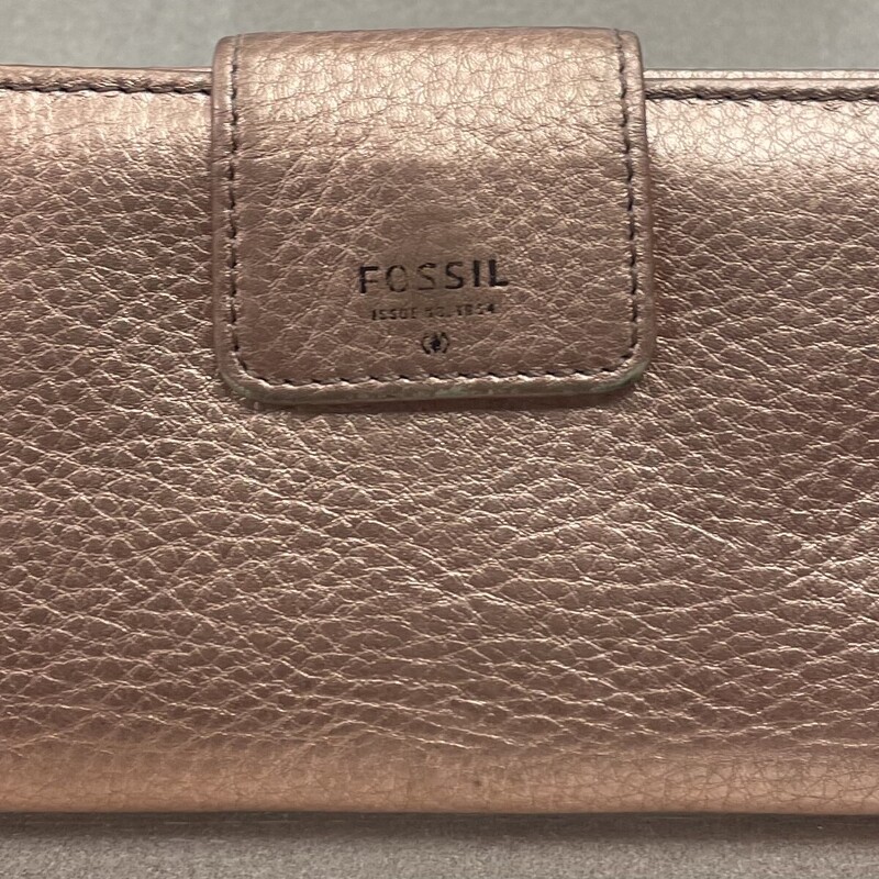 Fossil Wallet, Gold, Size: None