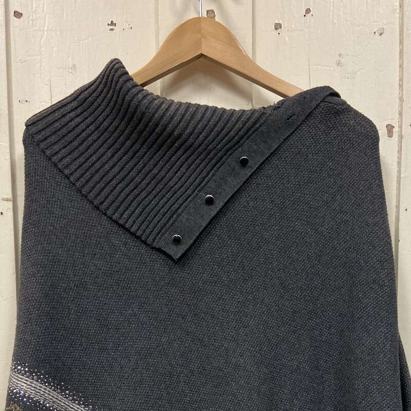 Grey Crystal Pat Poncho