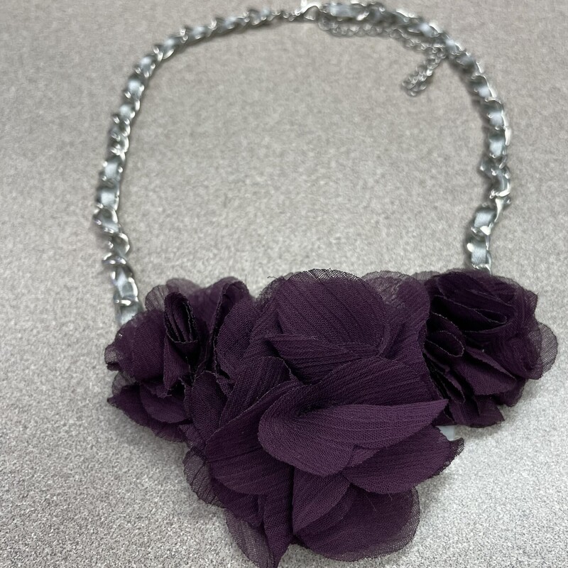 Ribbon Chain Necklace, Purple, Size: None