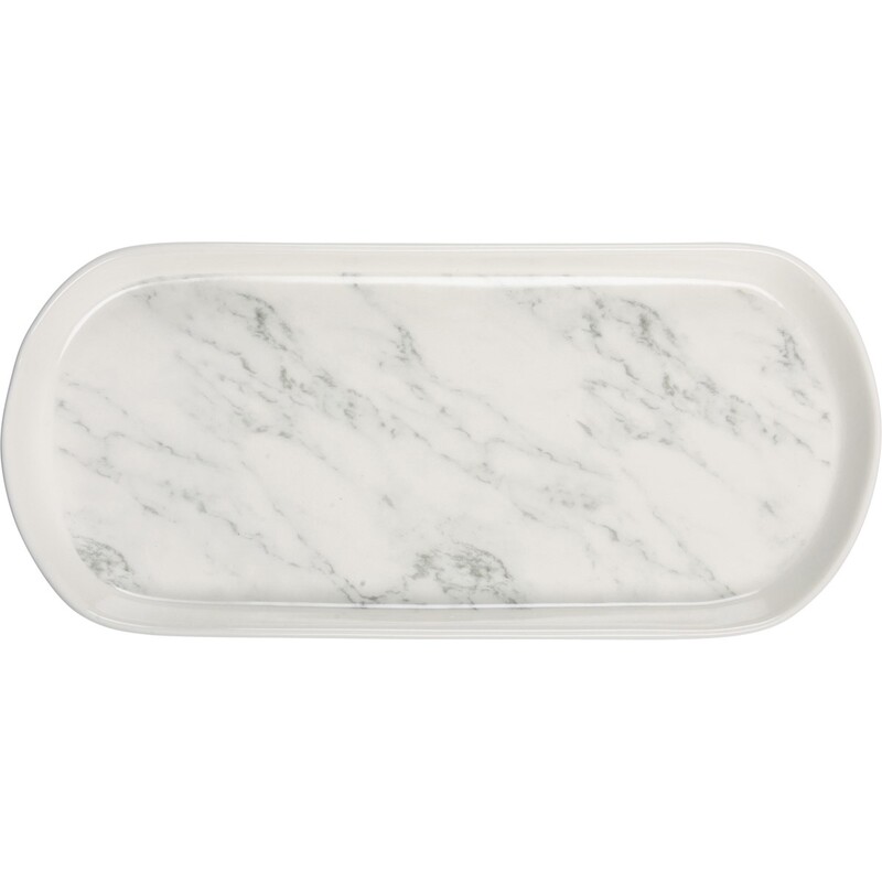 Marbled Vanity Tray,<br />
SKU: 113399<br />
A large stoneware vanity tray featuring a marble design. Perfect for using in a bathroom. Our large Marbled vanity tray is dishwasher safe.<br />
Dimensions:	10 x 4.50 x 1<br />
Material:	Stoneware<br />
UPC:	190134133993<br />
Artist:	Primitives by Kathy