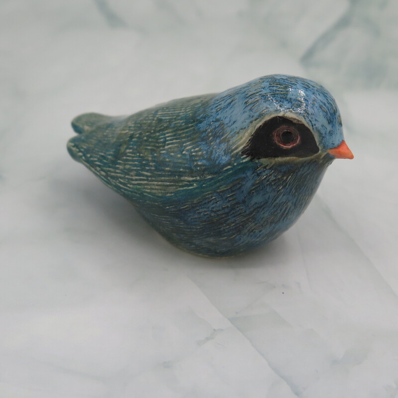 Bird Teal Orange Beak, Teal, Size: 3.5