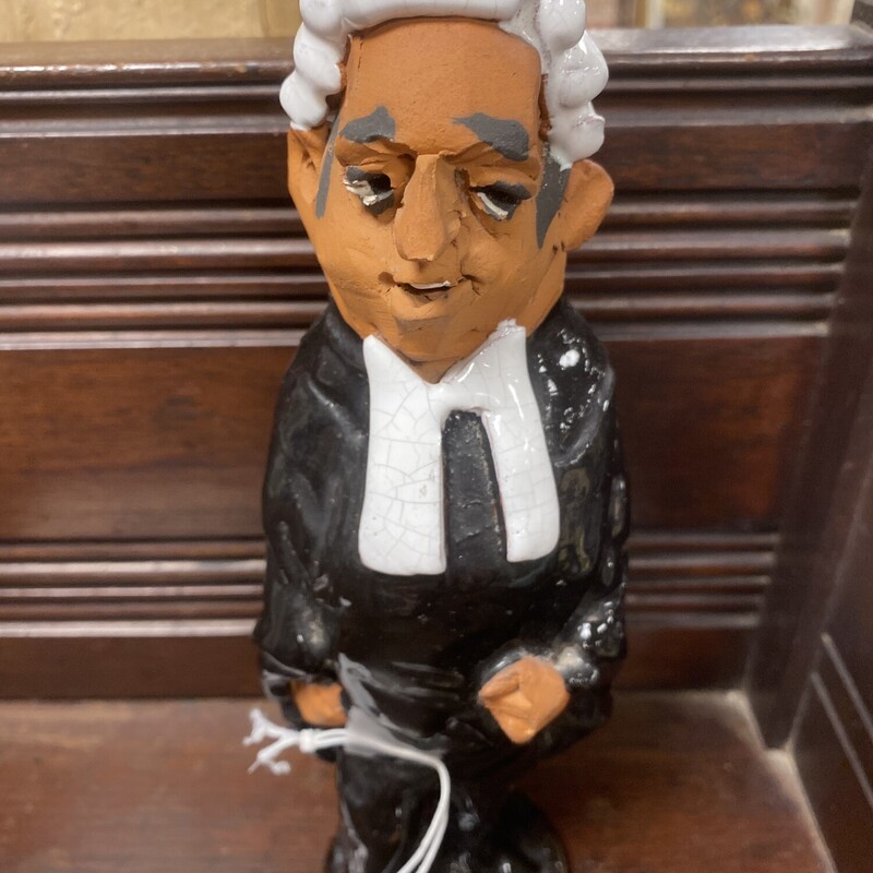 Pottery Lawyer Statue, Color: Black+wh
